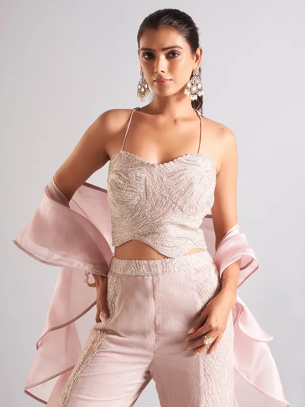 Latest pink palazzo salwar suit