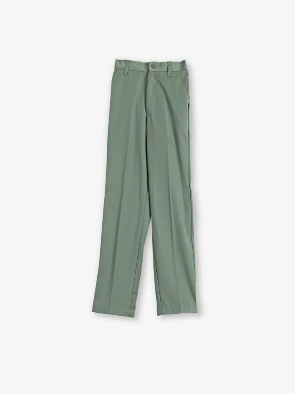Latest pista green terry rayon coat suit