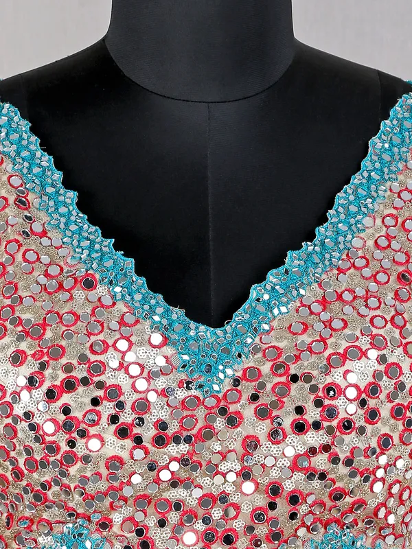 Latest wedding wear net multi color lehenga choli