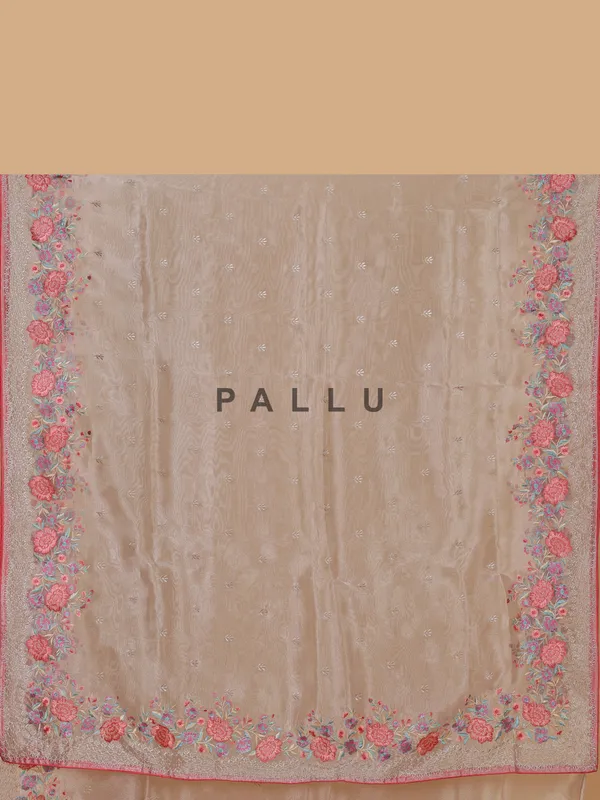 Latest white chiffon saree