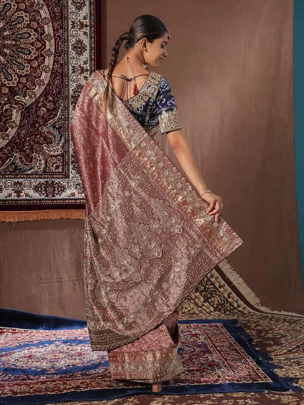 Latest wine kanjivaram silk saree
