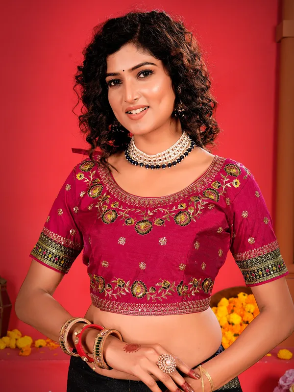 Black party-wear silk saree