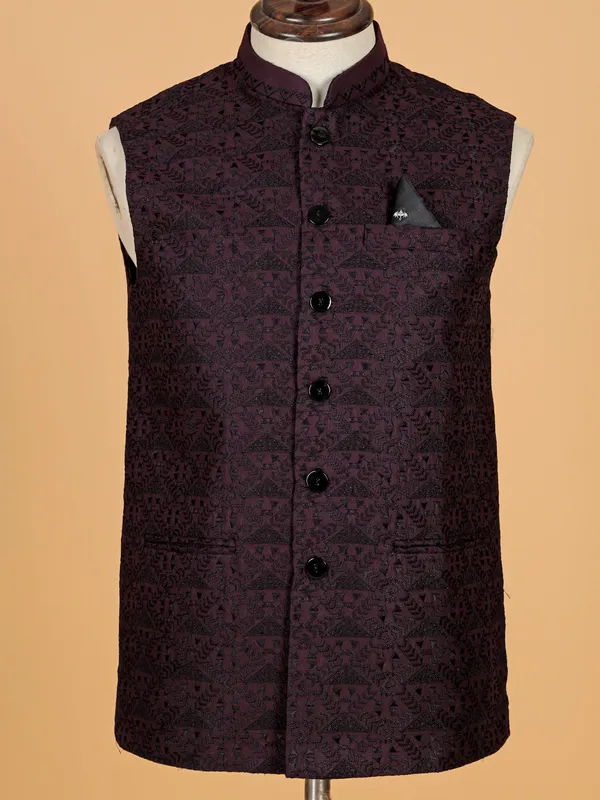 Latest wine terry rayon wasitcoat