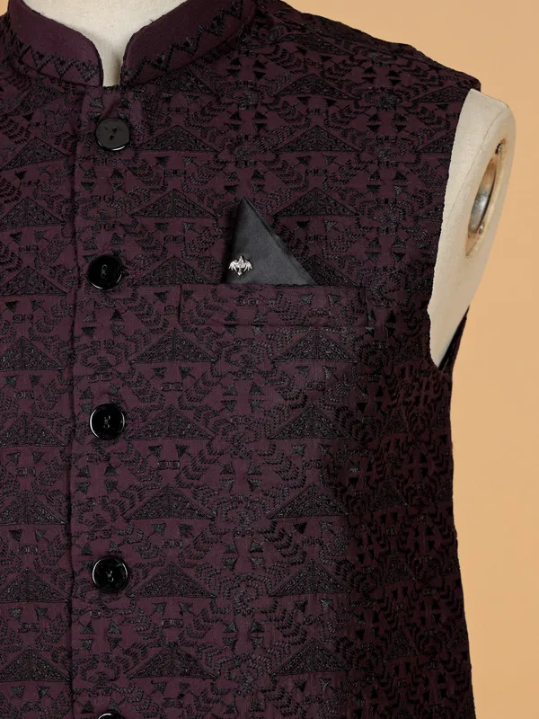 Latest wine terry rayon wasitcoat