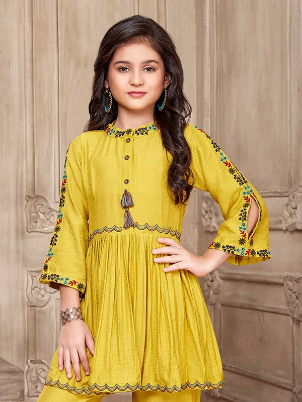 Latest yellow cotton co ord set