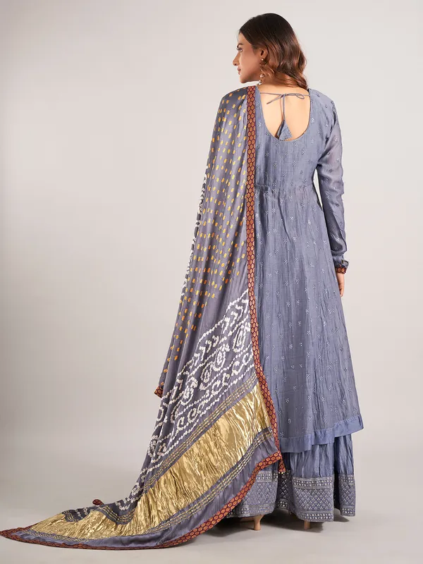 Lavender cotton silk wedding wear lehenga suit