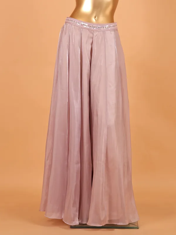Lavender organza palazzo suit
