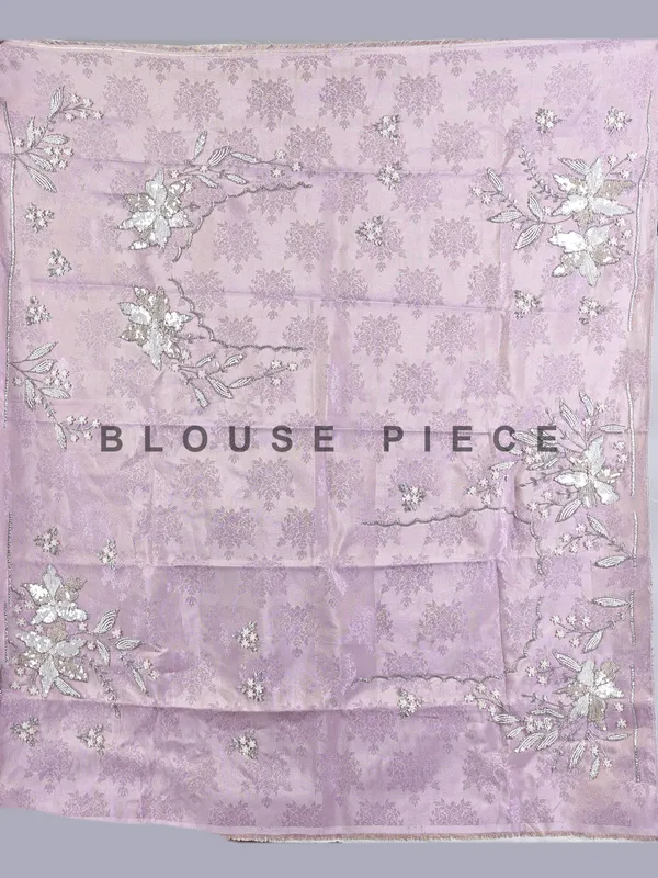 Lavender purple silk lehenga choli with zari detailing