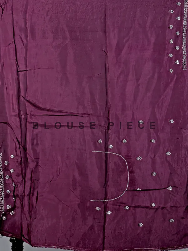 Lavender purple tissue dola silk saree with zari detailing