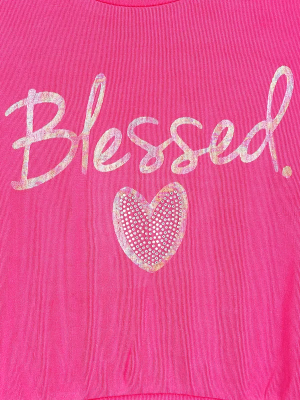 Leo n Babes cotton pink printed top