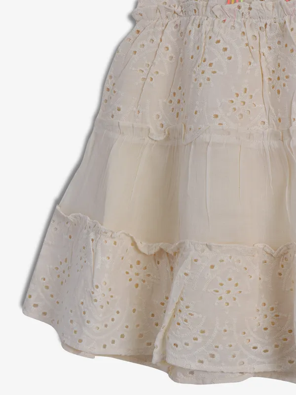 LEO N BABES cream cotton frock