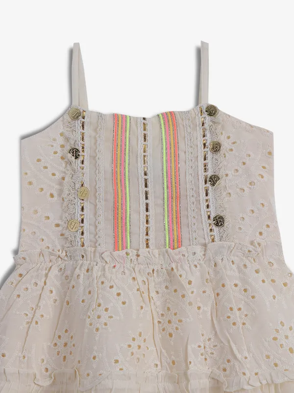 LEO N BABES cream cotton frock