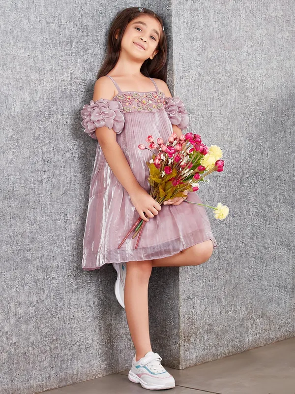 Leo n Babes dusty pink organza frock