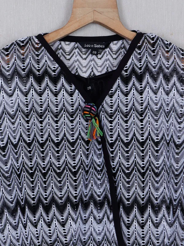 Leo N Babes grey printed cotton top