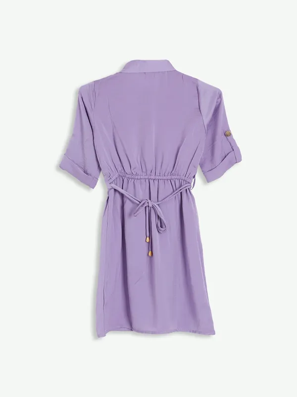 Leo n Babes lavender satin frock