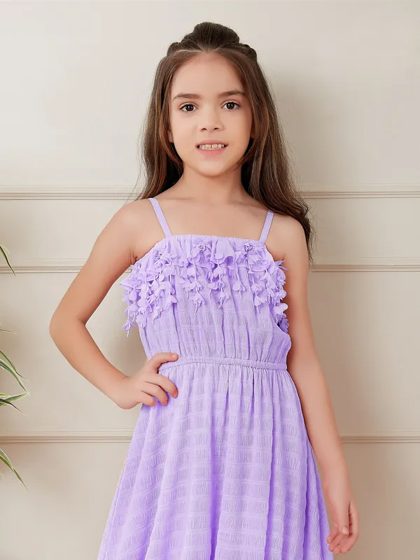 Leo n Babes lilac purple lycra frock