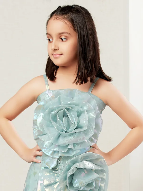 Leo n Babes mint green organza dress