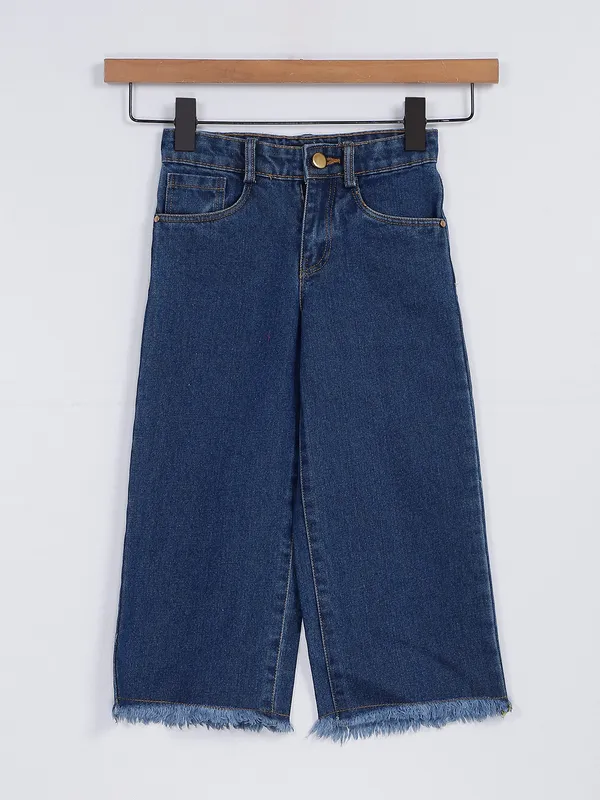 Leo n Babes navy solid jeans for girls
