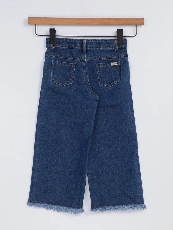 Leo n Babes navy solid jeans for girls