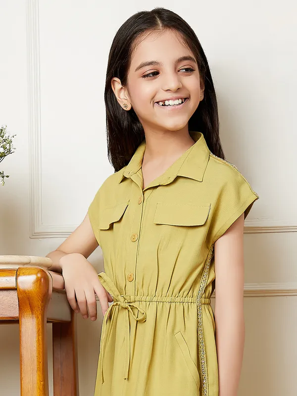 Leo n Babes olive cotton frock