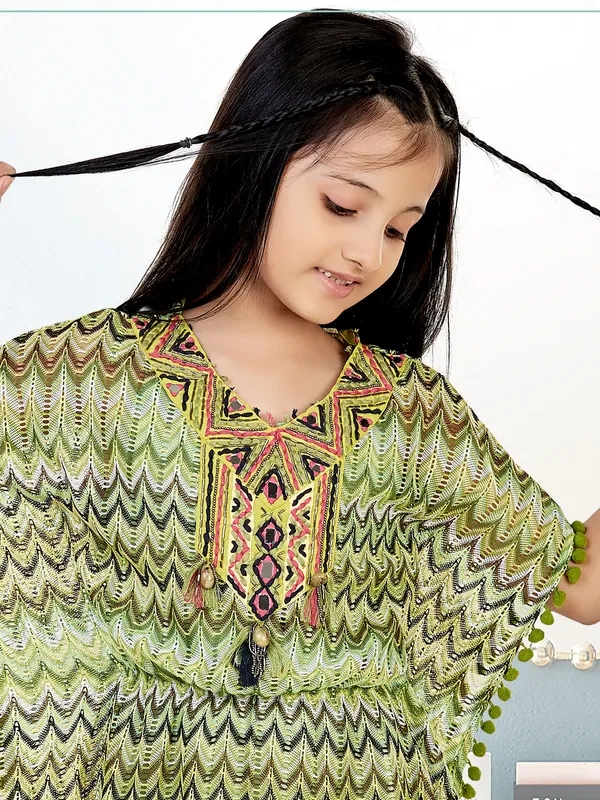 Leo N Babes pastel green pretty frock in cotton