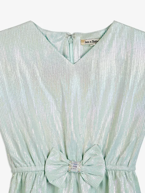 Leo n Babes pista green lycra frock