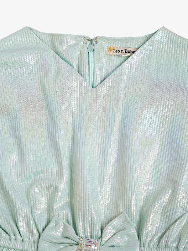 Leo n Babes pista green lycra frock