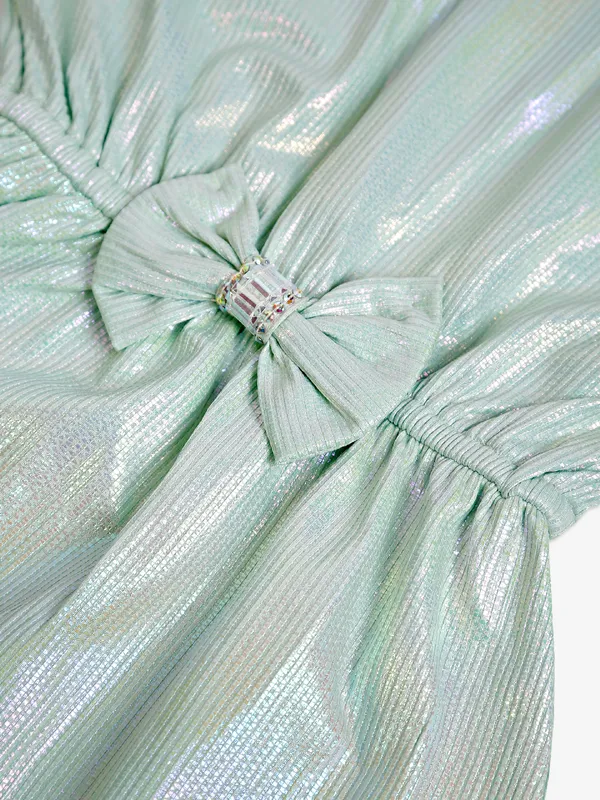 Leo n Babes pista green lycra frock