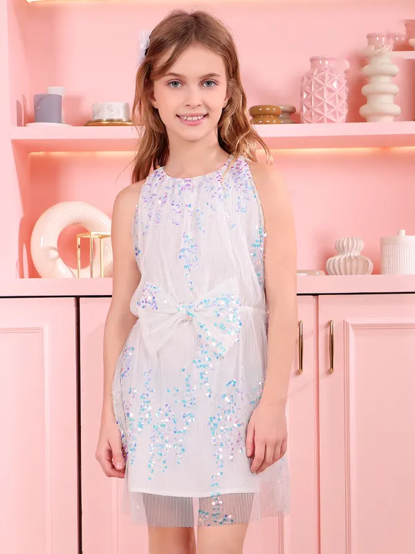 LEO N BABES white net dress