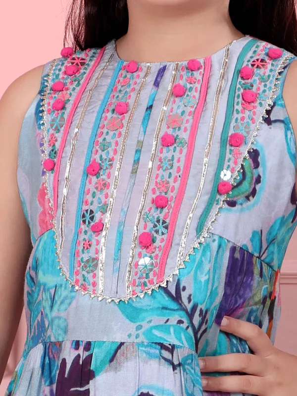Letest light blue salwar suit for girls