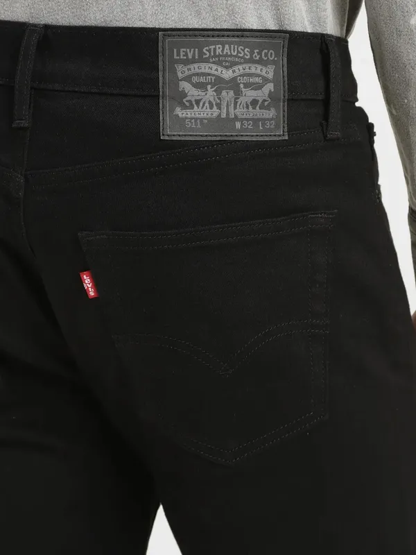 LEVIS 511 slim fit solid black jeans