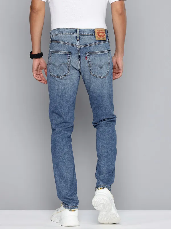 LEVIS 511 slim fit washed light blue denim for men