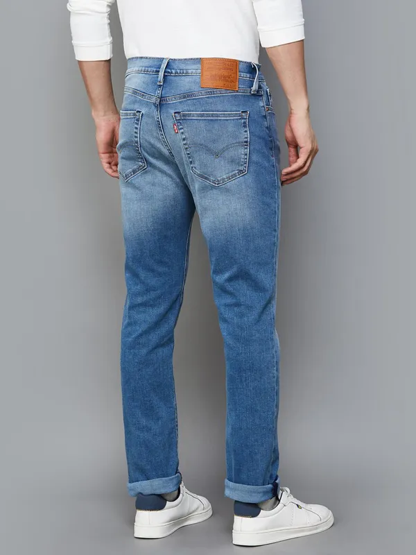 LEVIS 511 slim fit washed light blue mens denim jeans