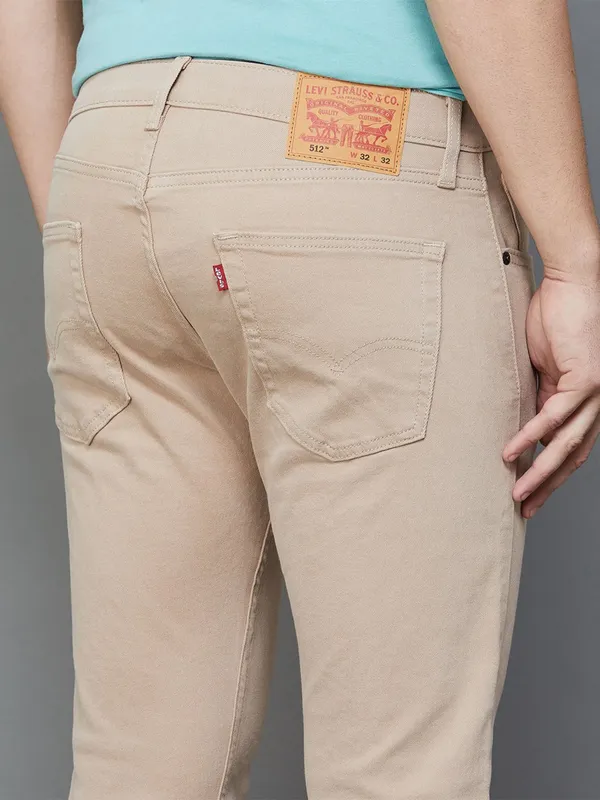 Levis 512 beige slim taper jeans