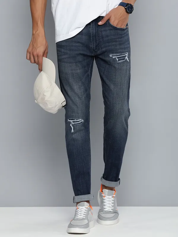 Levis 512 slim taper fit jeans in dark blue
