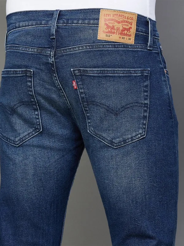 Levis 512 slim taper navy washed jeans