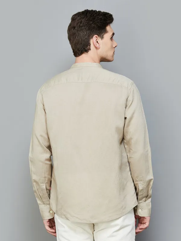 LEVIS beige cotton plain shirt