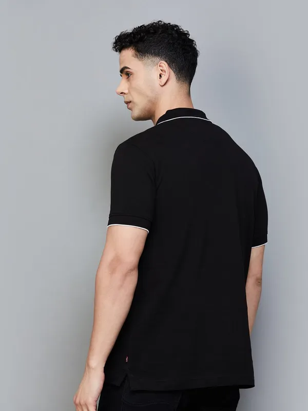 LEVIS black casual cotton t-shirt for men
