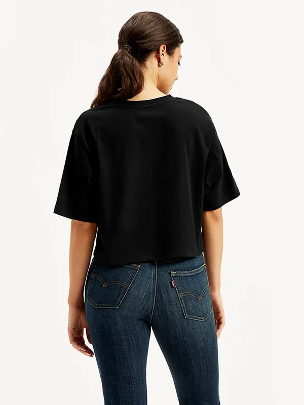 LEVIS black casual t-shirt in cotton