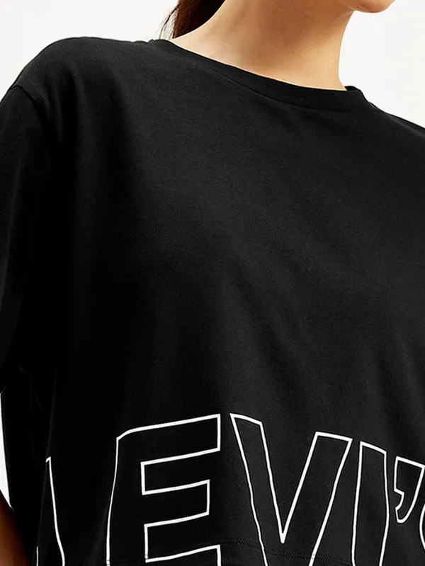 LEVIS black casual t-shirt in cotton