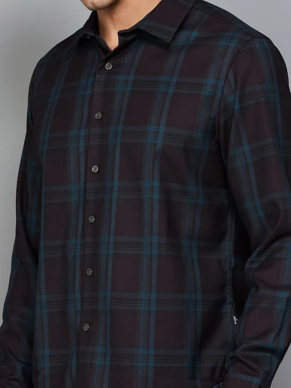 LEVIS black cotton checks shirt