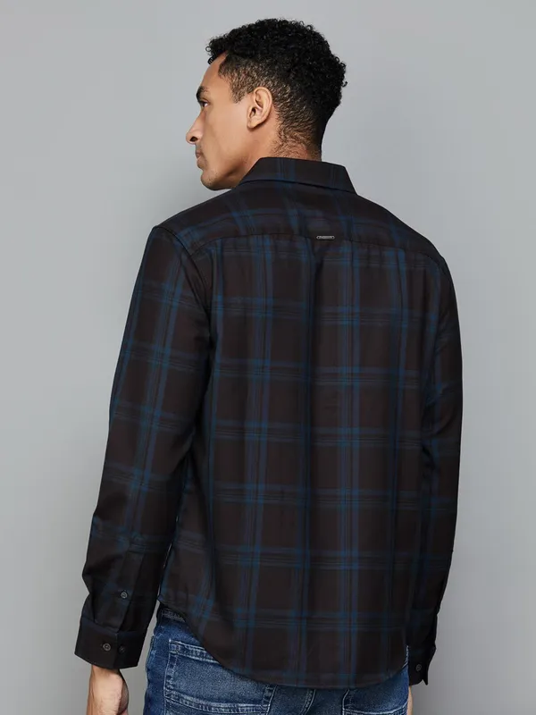 LEVIS black cotton checks shirt