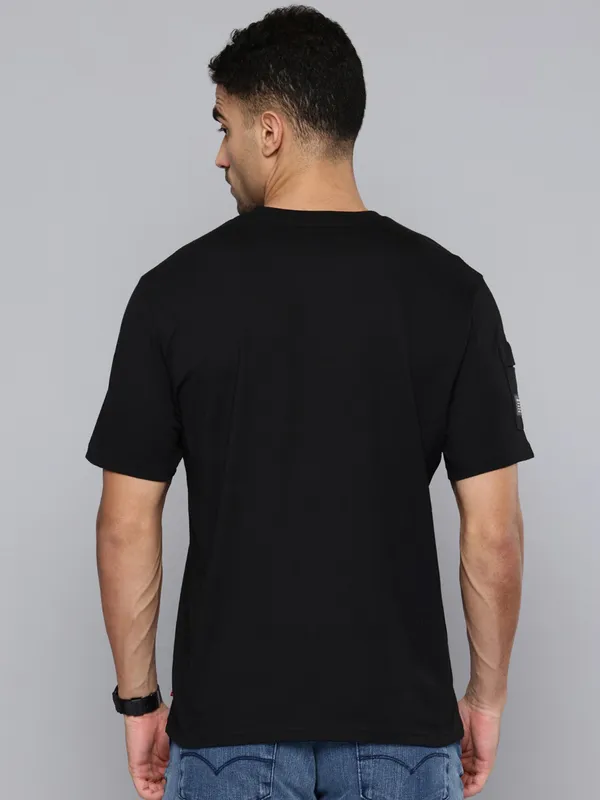 LEVIS black cotton t-shirt for men