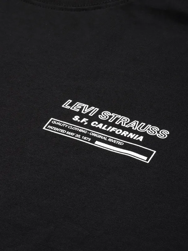 LEVIS black cotton t-shirt for men