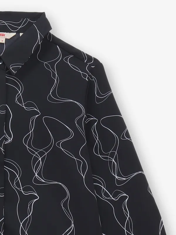 LEVIS black printed linen shirt
