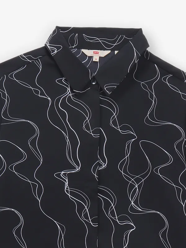 LEVIS black printed linen shirt