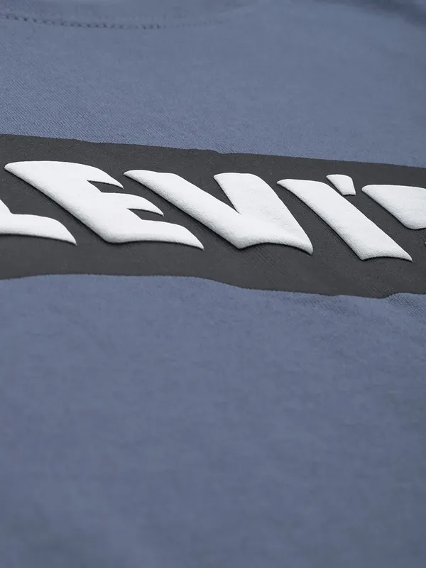 LEVIS blue cotton slim fit mens t-shirt