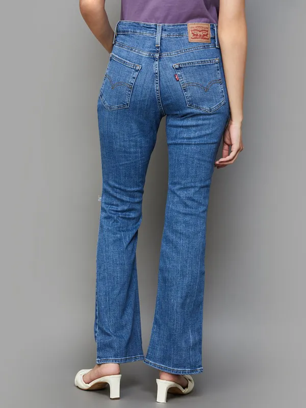 LEVIS blue ripped boot cut jeans
