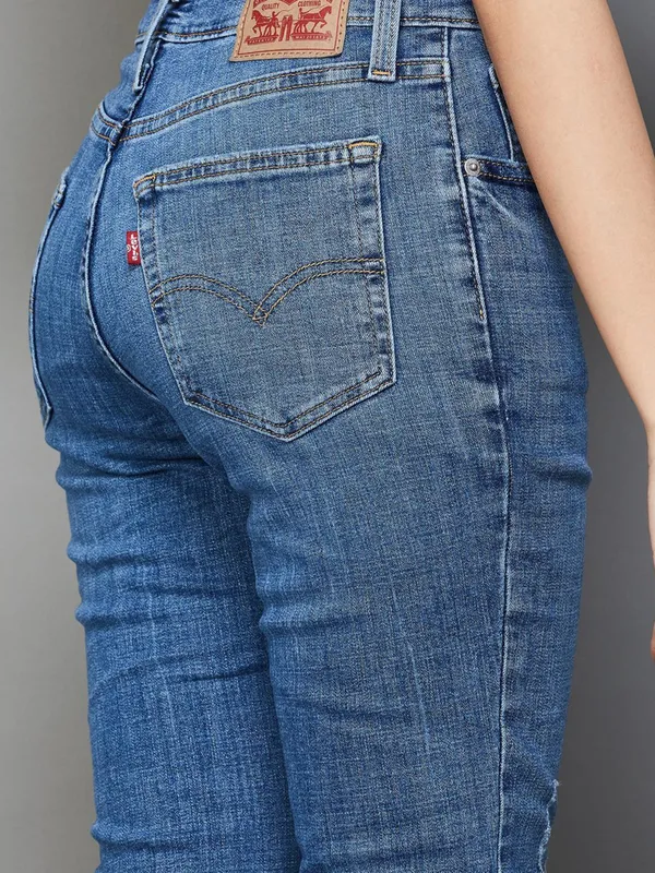 LEVIS blue ripped boot cut jeans