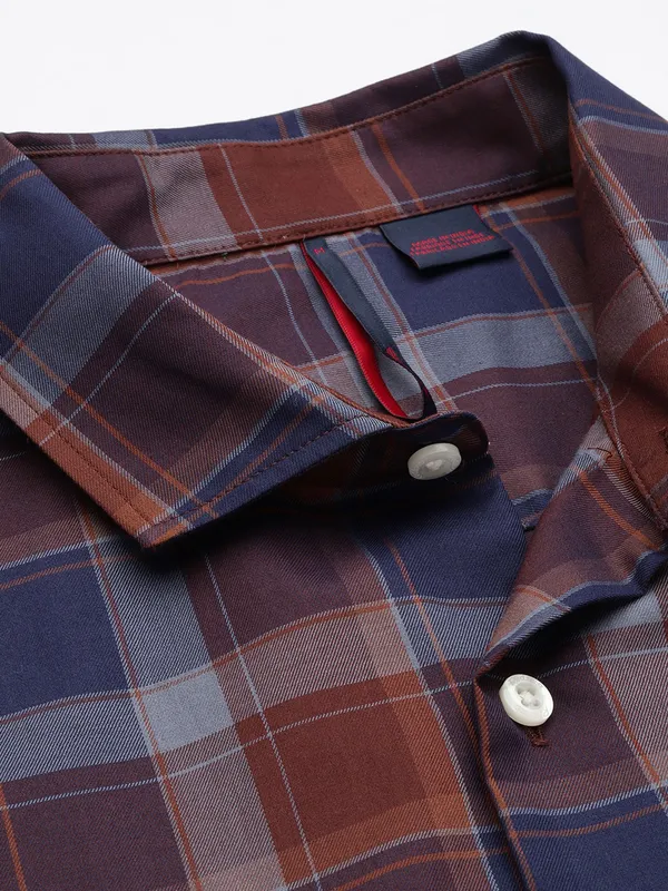 LEVIS blue slim fit flannel casual shirt for men